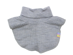 Joha grey melange neck warmer merino wool  